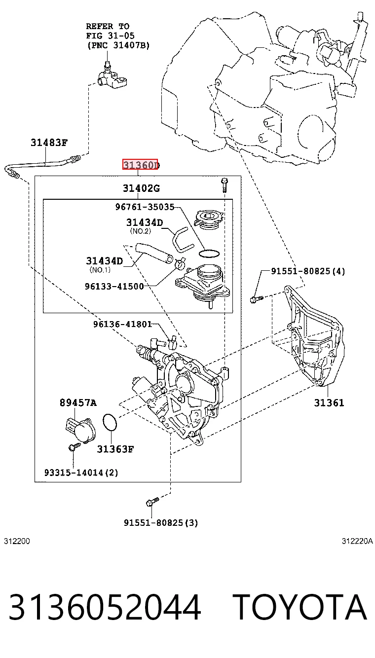 3136052044 Toyota Actuador de embrague