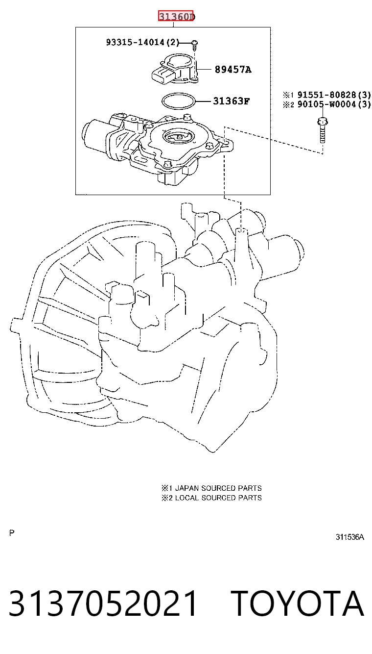 3137052021 Toyota Actuador de embrague