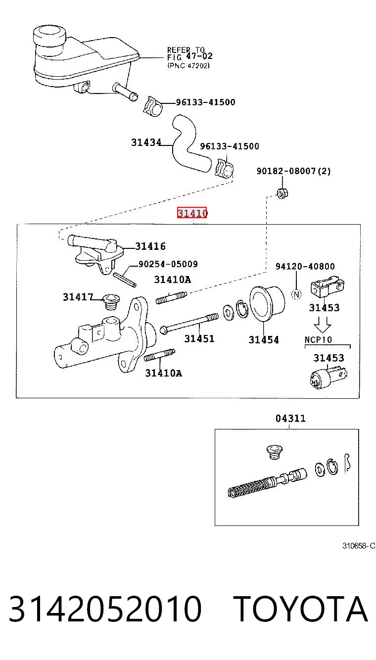 Comprar Cilindro maestro de embrague Toyota RAV4 I Cabrio SXA 10