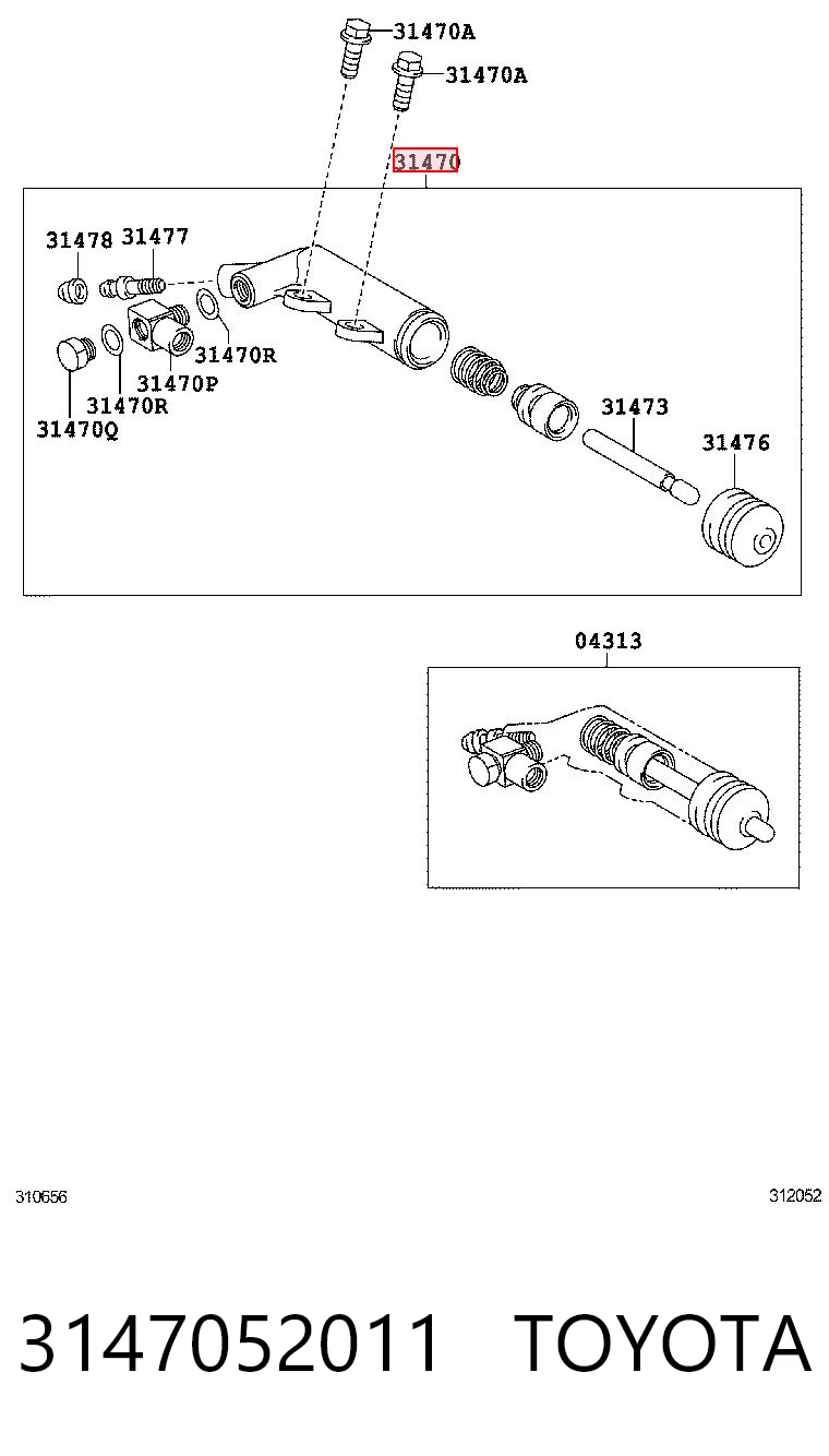 Bombin de embrague Toyota Yaris (P10)