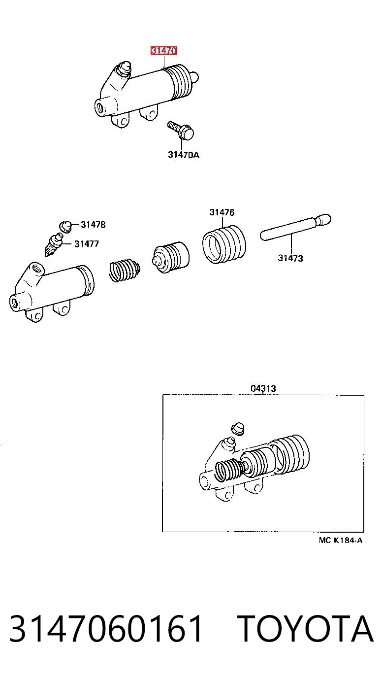 Cilindro receptor embrague Land Cruiser  SUV (1990-1998) original desde 30,31 €