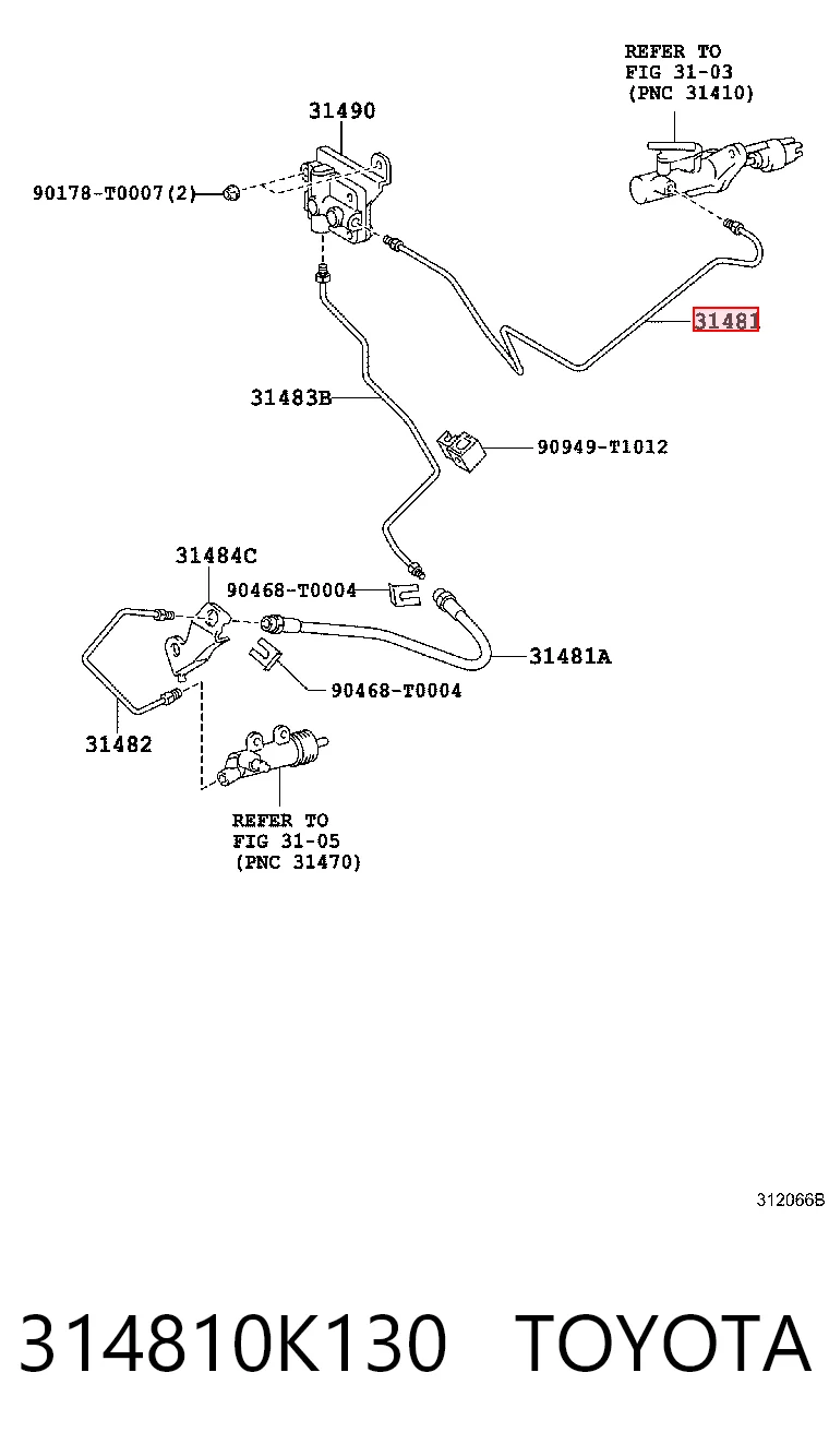 Comprar Manguera de embrague Toyota Hilux KUN25 a bajo precio