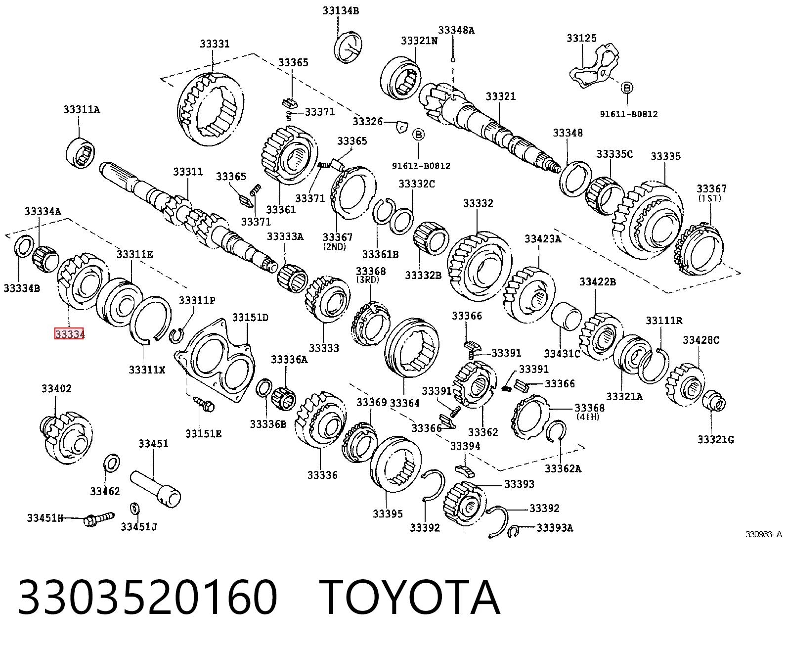 3303520160 Toyota