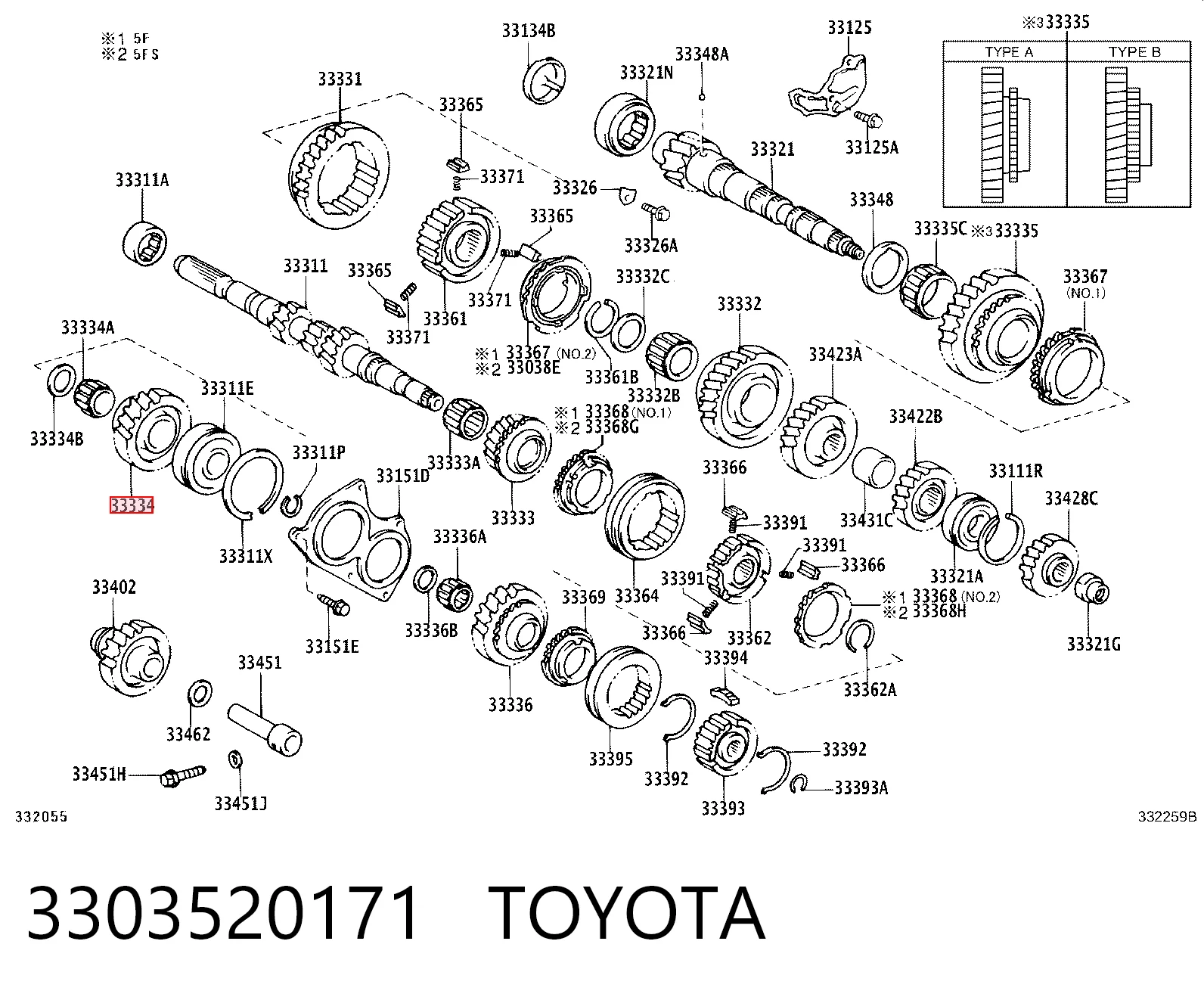 3303520171 Toyota