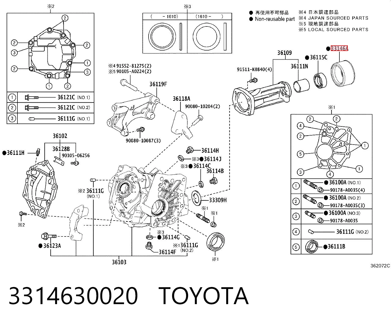 3314630020 Toyota