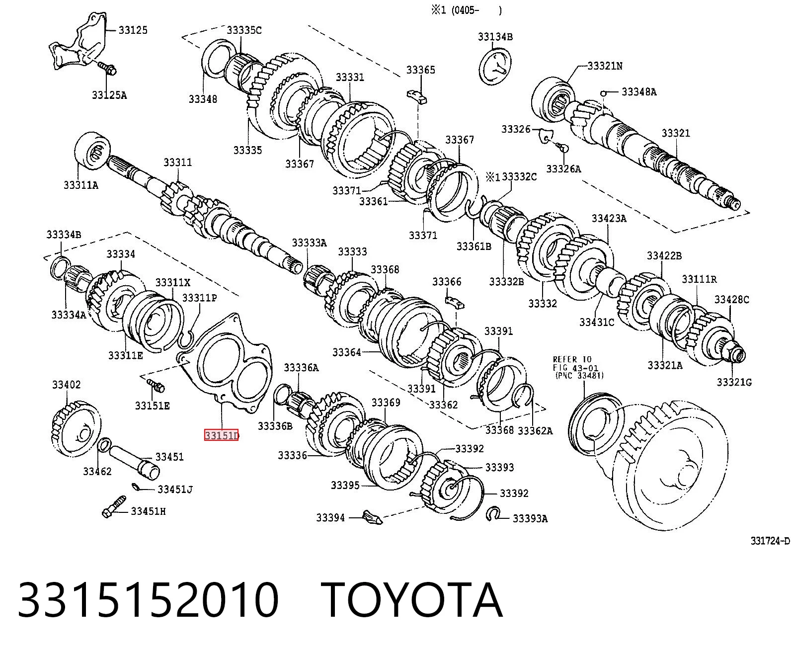 3315152010 Toyota