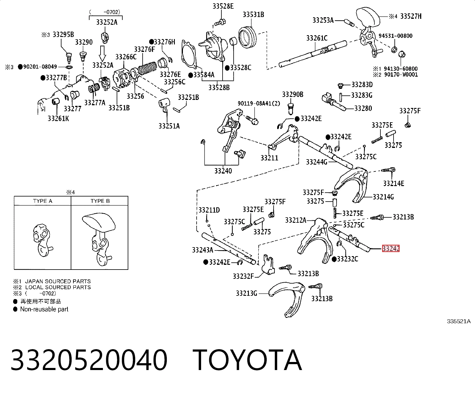 3320520040 Toyota