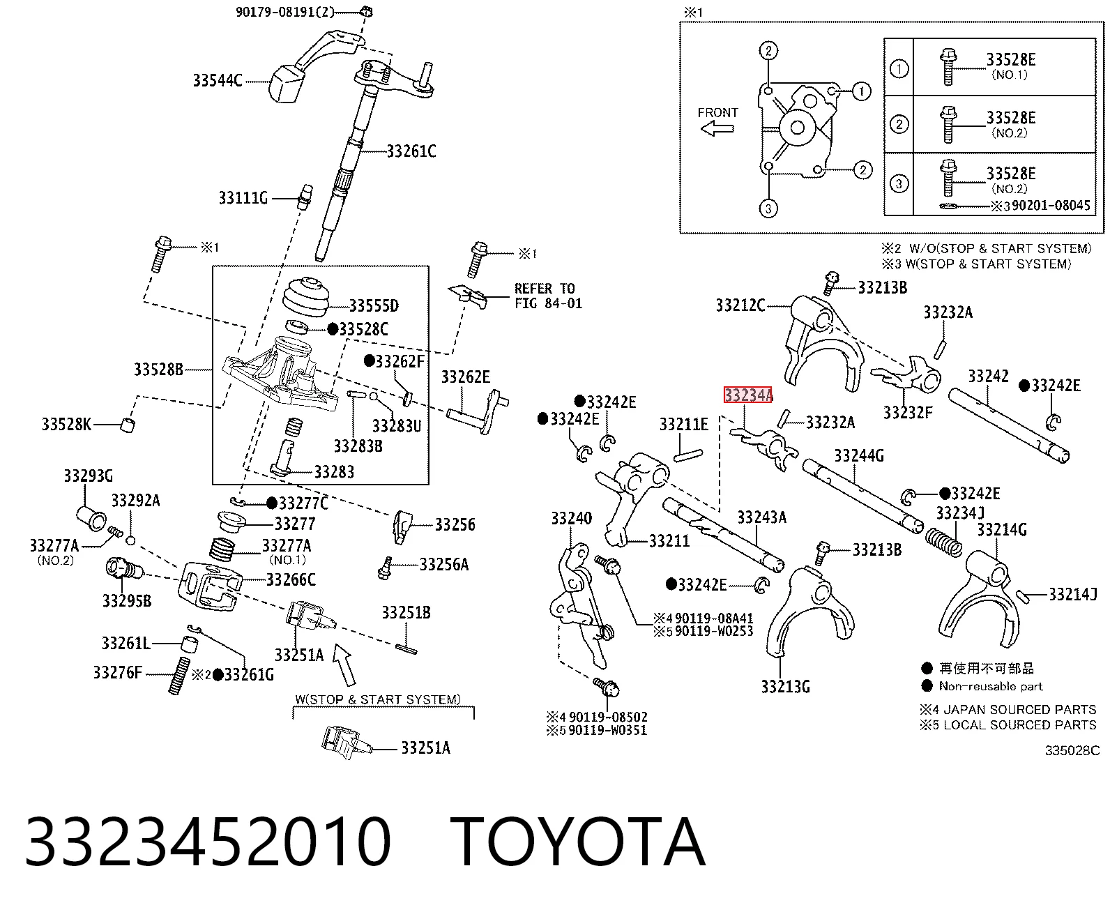3323452010 Toyota