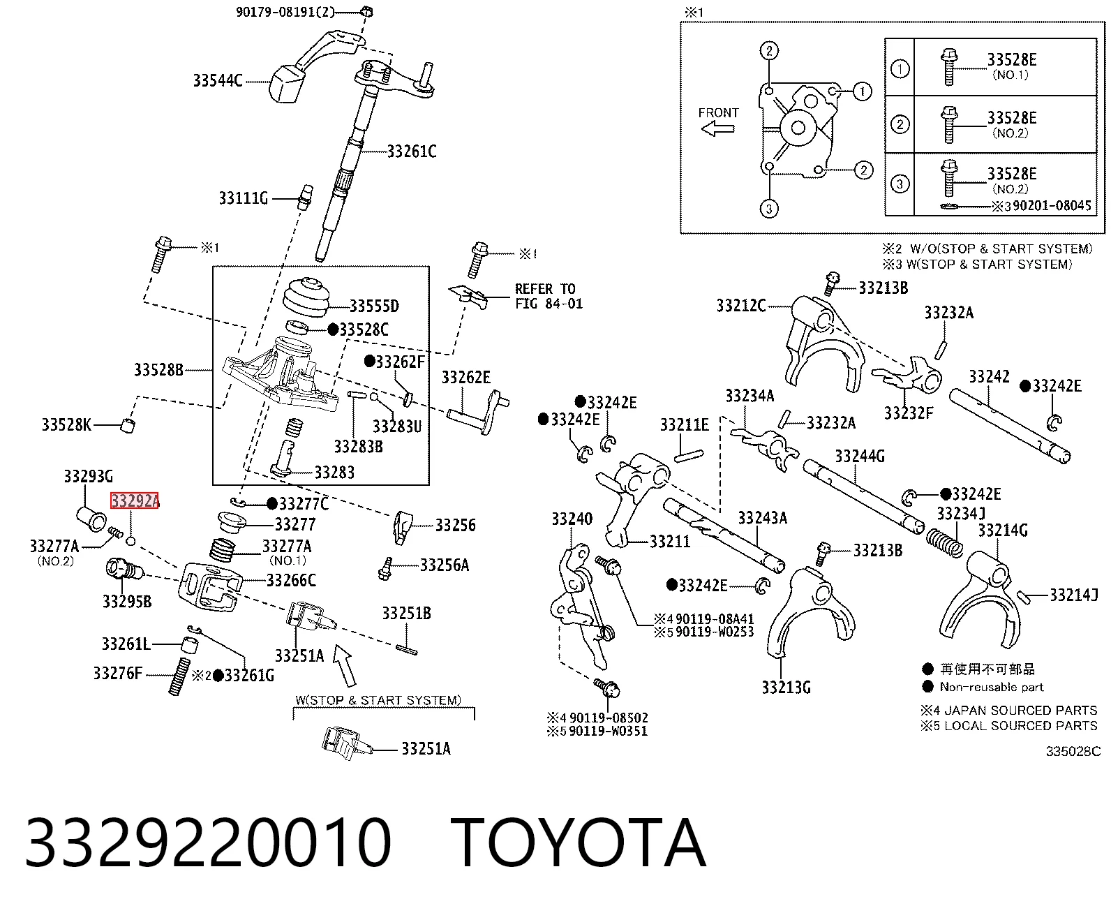 3329220010 Toyota