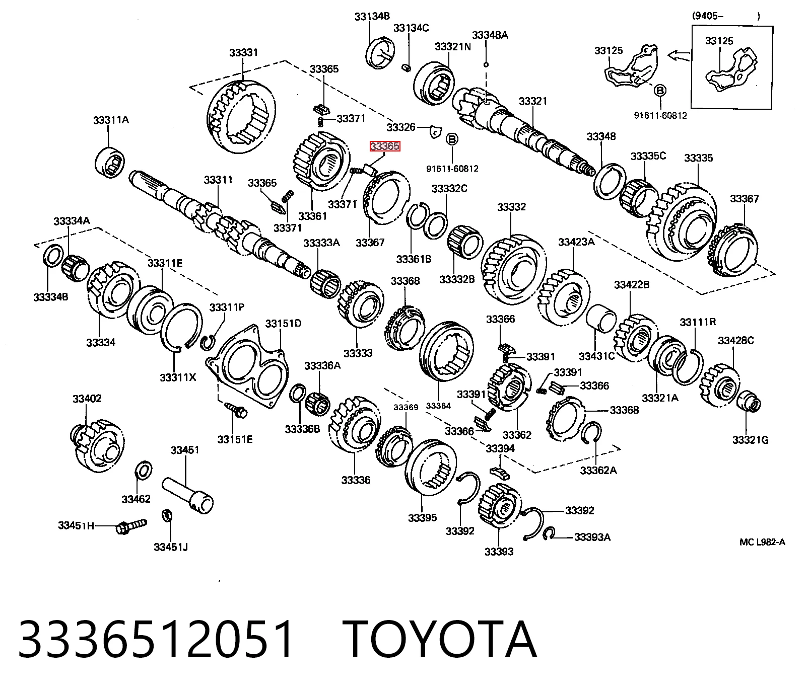 3336512051 Toyota