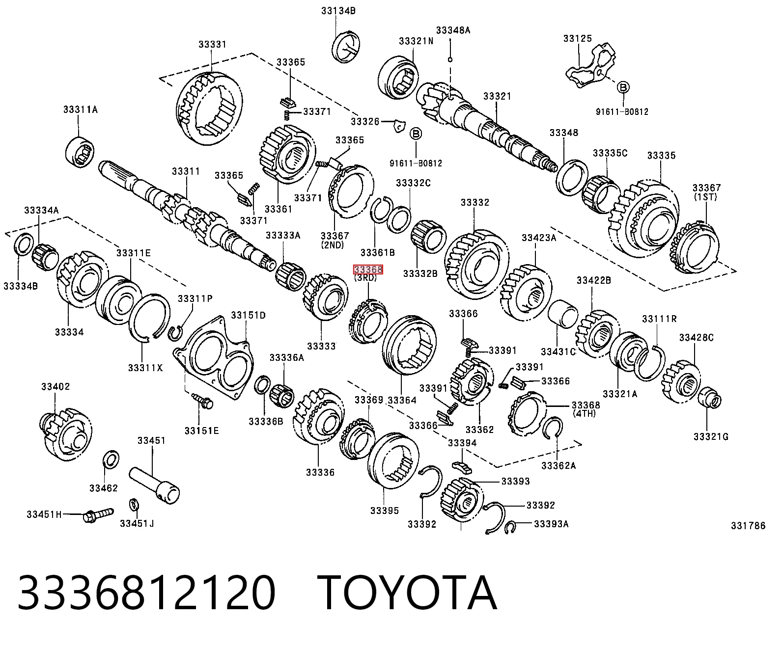 3336812120 Toyota