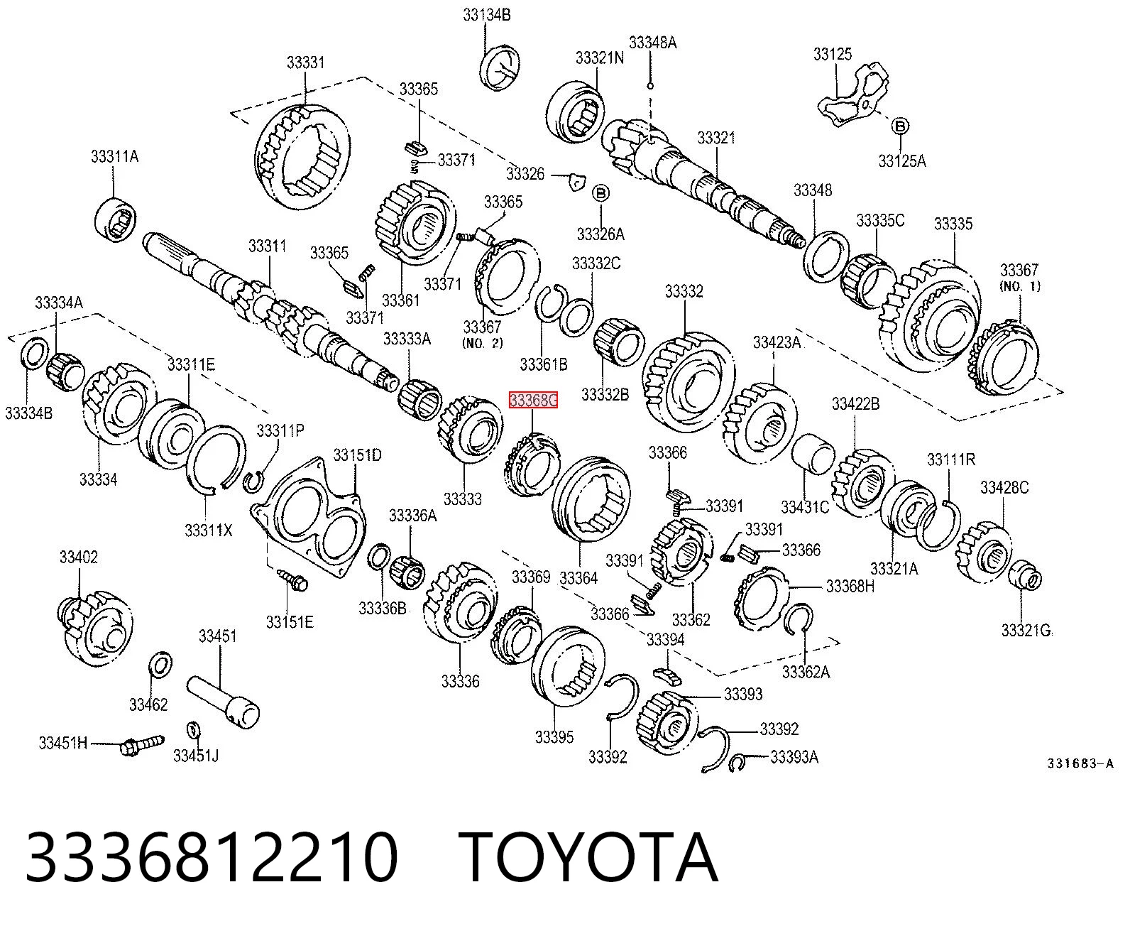 3336812210 Toyota