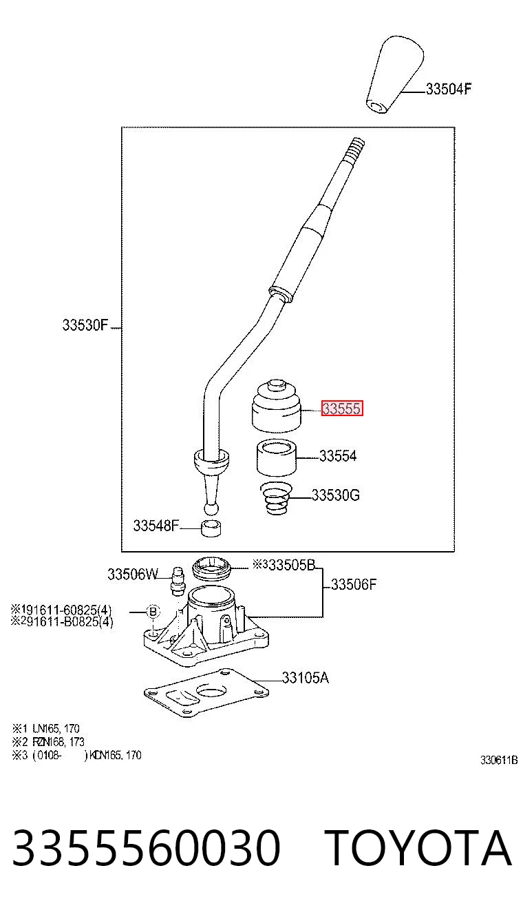 3355560030 Toyota Pomo de palanca de cambios