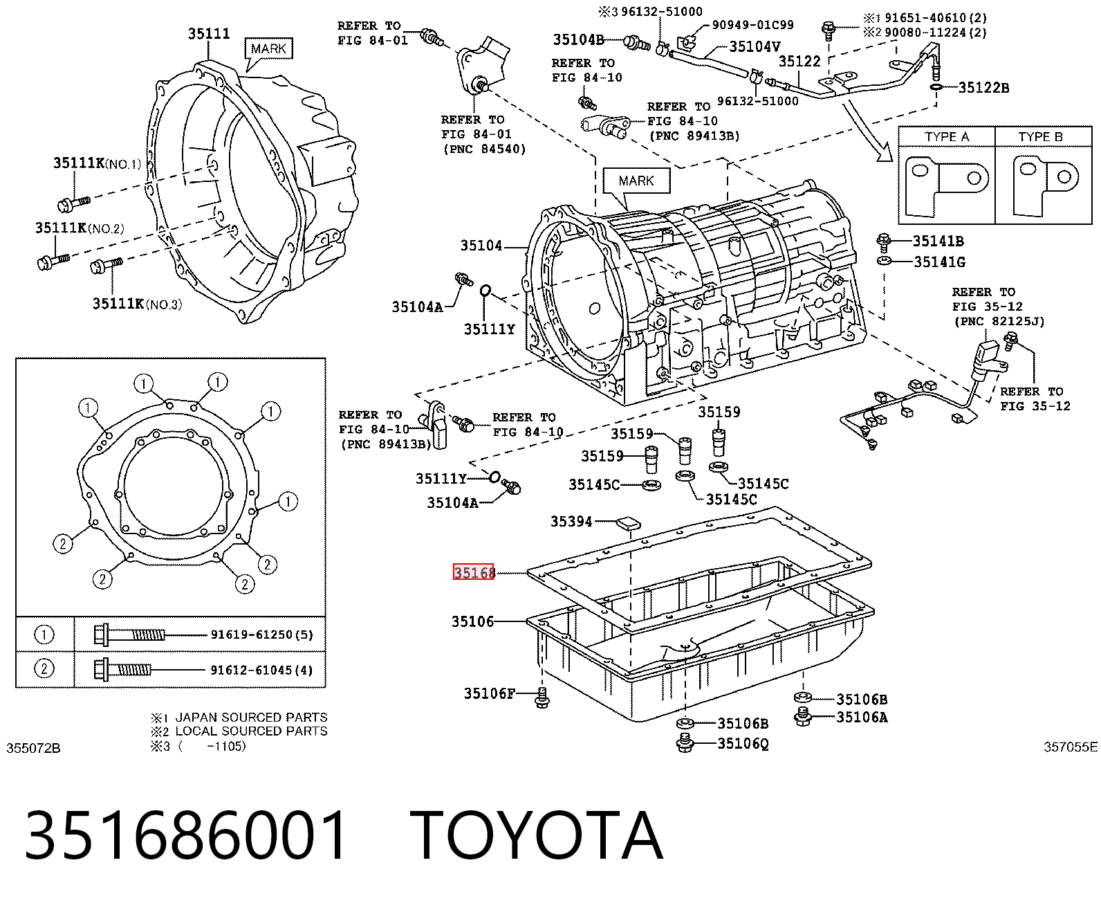 Comprar Junta del cárter de aceite de la caja de cambios Toyota Land Cruiser  J10 a bajo precio