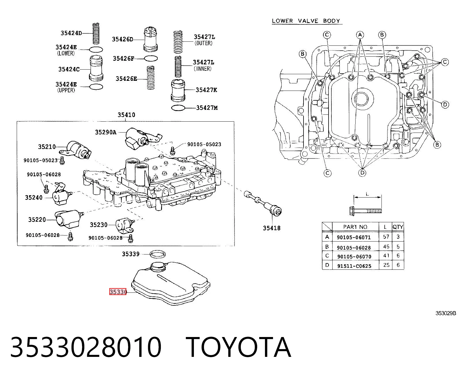  Filtro de transmisión automática Toyota RAV4 2
