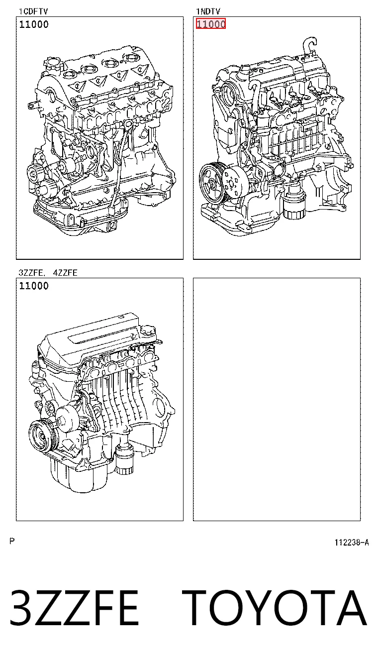 3ZZFE Toyota Motor completo