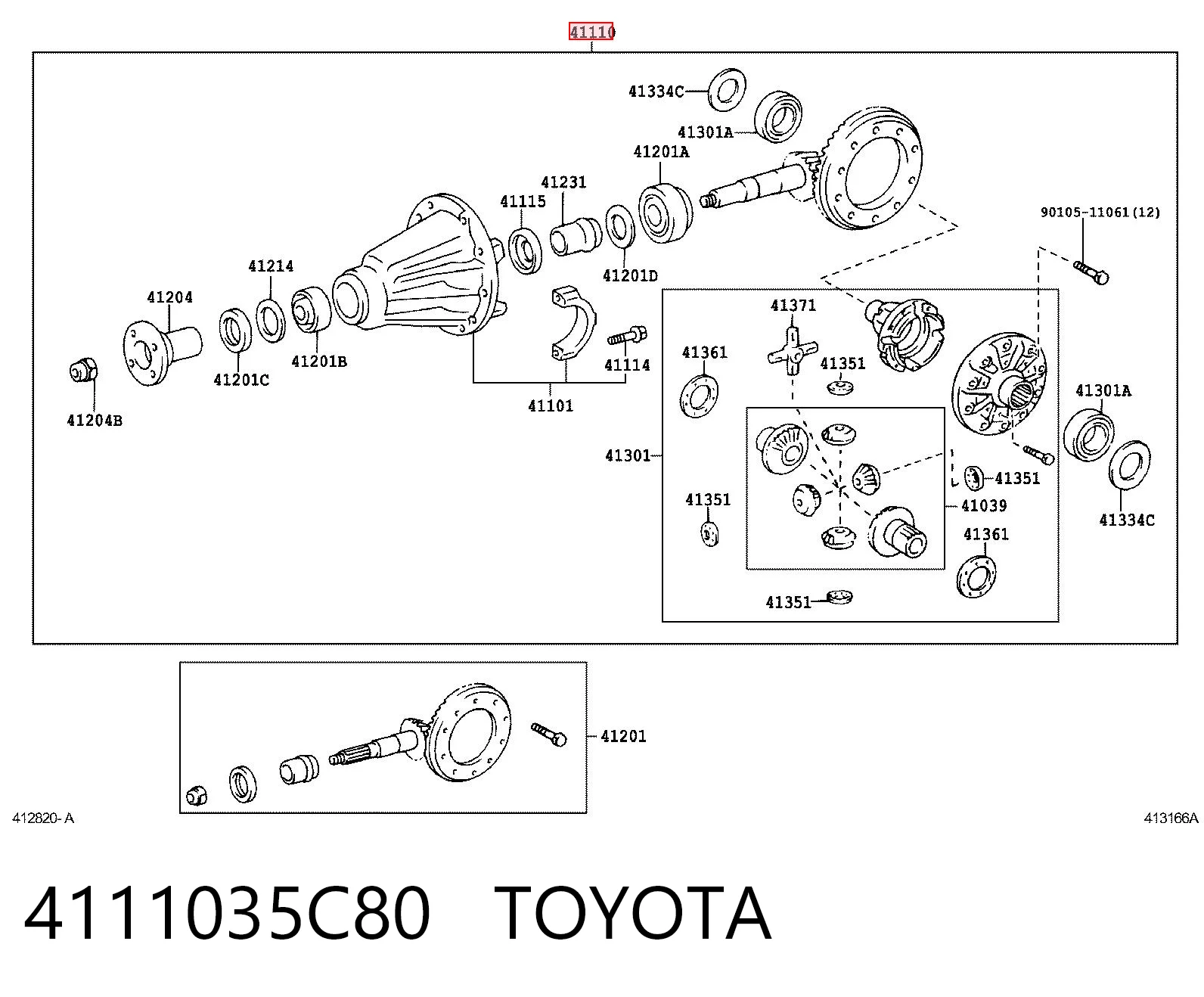 4111035C80 Toyota
