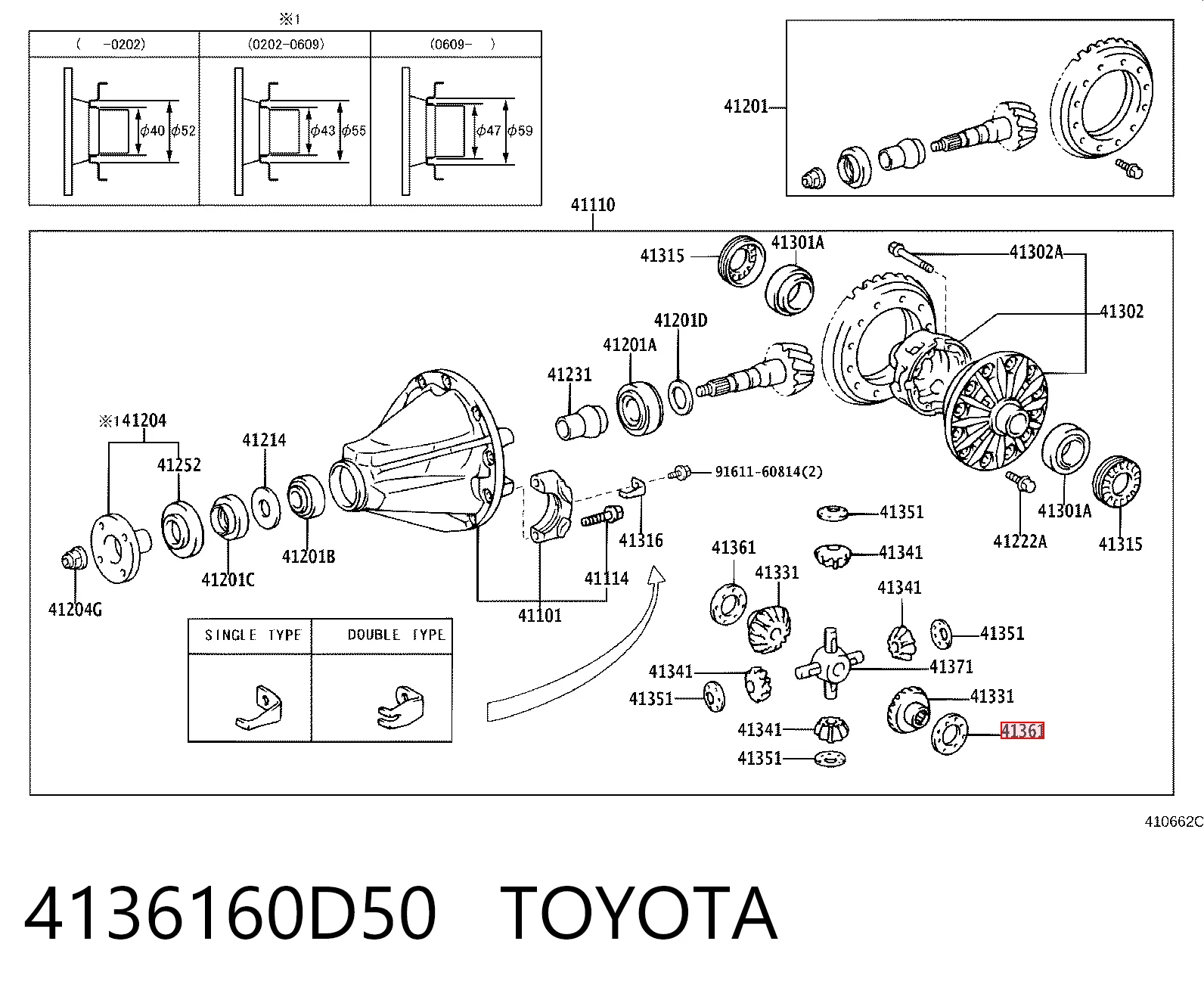 4136160D50 Toyota