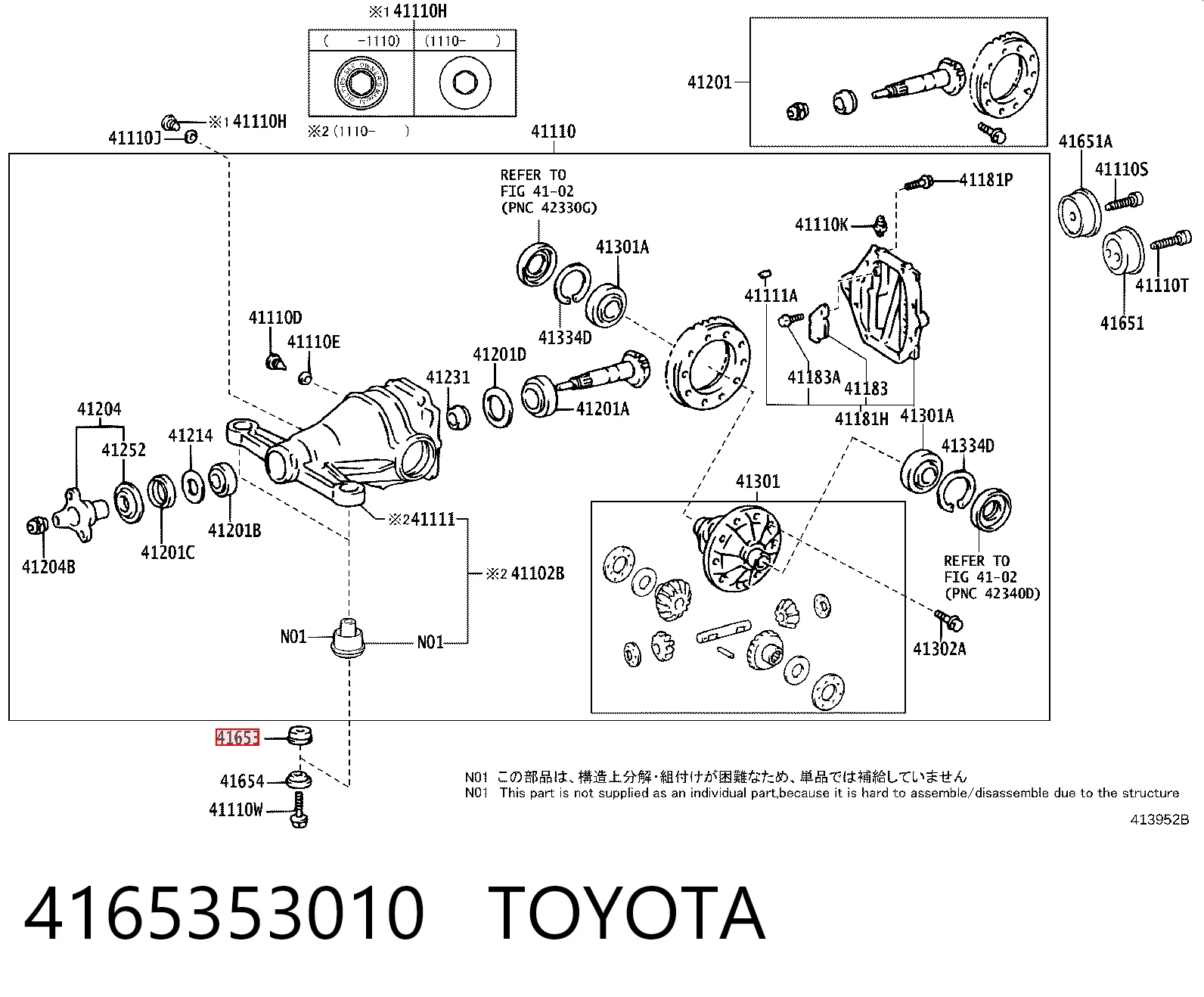 4165353010 Toyota