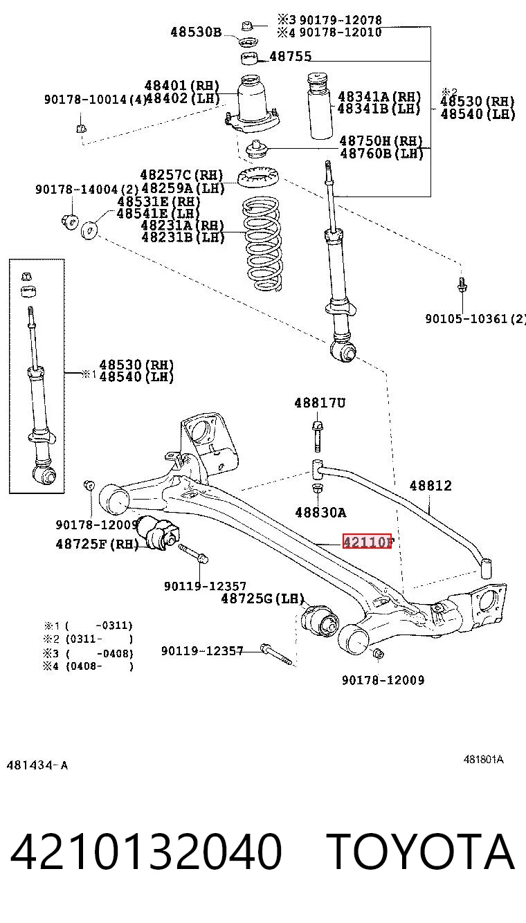 Subchasis trasero soporte motor Toyota Corolla sedán (E12) (2002 - 2006) precio, desde 197,59 EUR