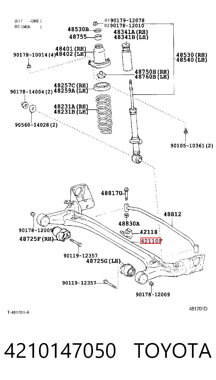 Comprar Subchasis trasero soporte motor Toyota Prius NHW20 a bajo precio