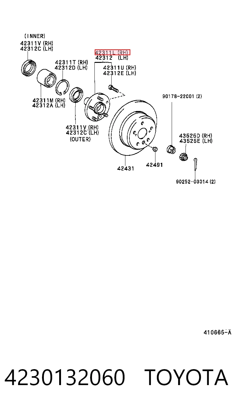 Bujes de ruedas Lexus RX  (MCU15)