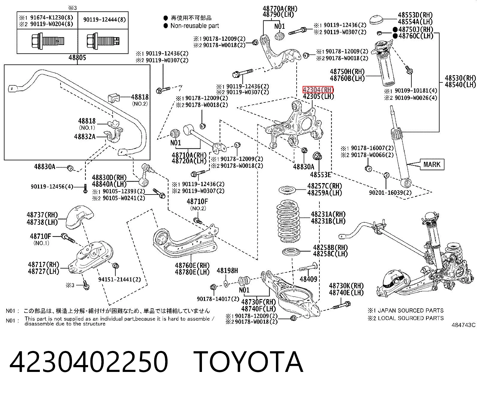 4230402250 Toyota