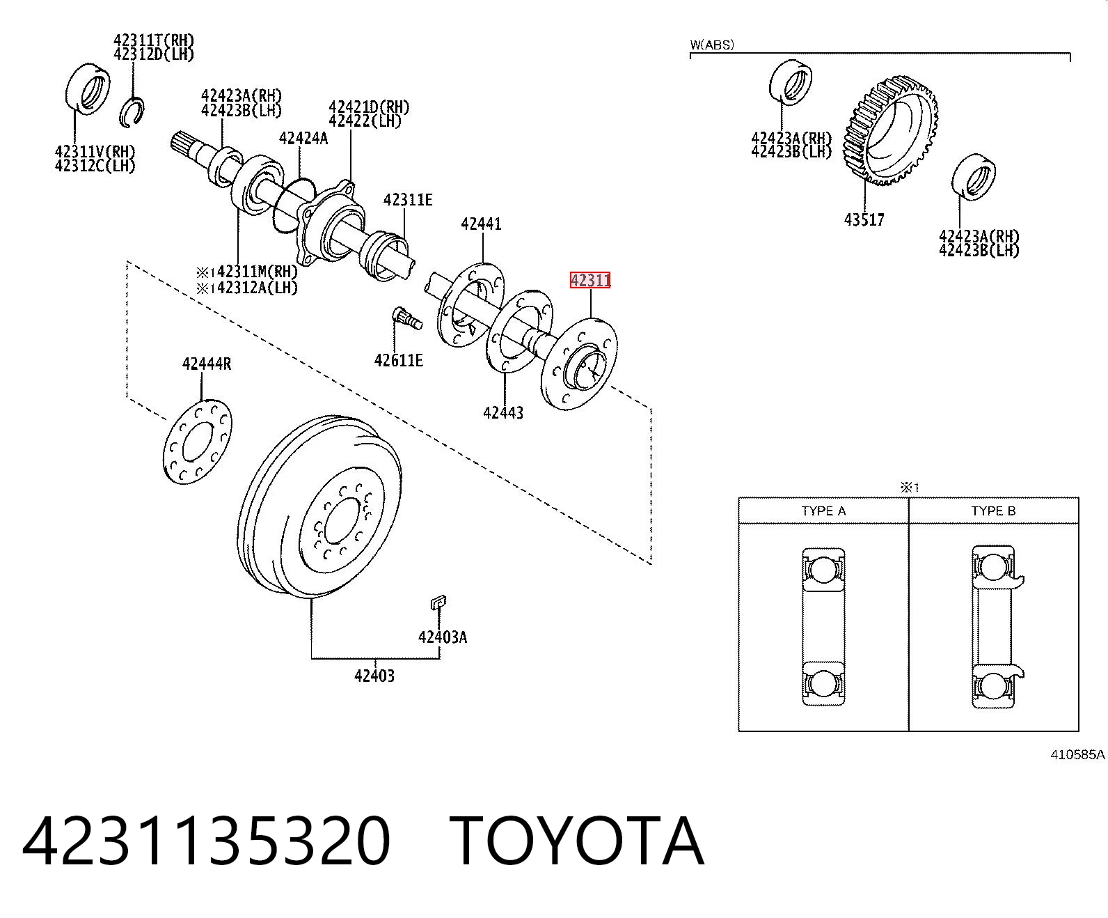 Comprar Semieje trasero Toyota Hilux  N a bajo precio