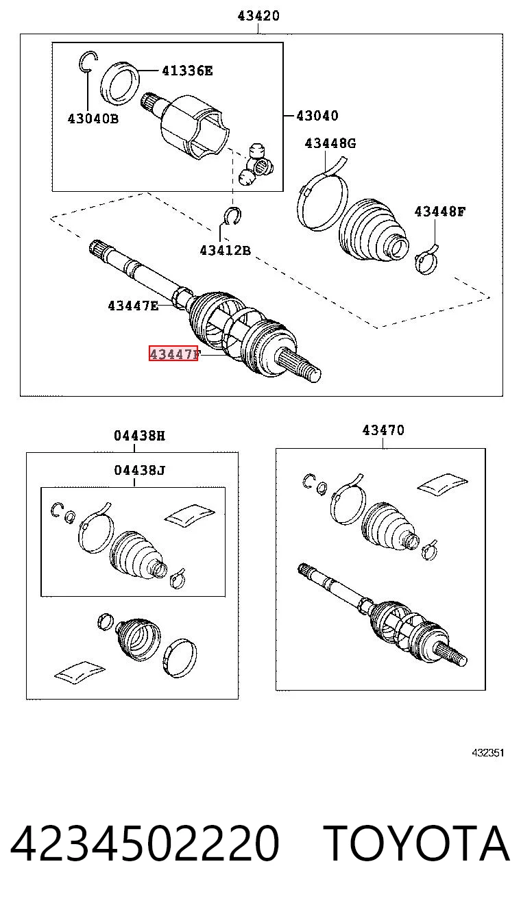 4234502220 Toyota