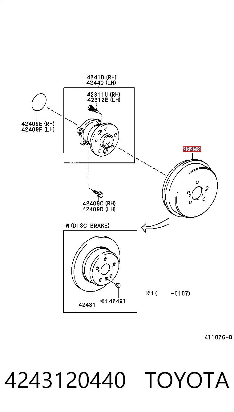 Comprar Tambor de freno trasero Toyota Avensis  T22 a bajo precio