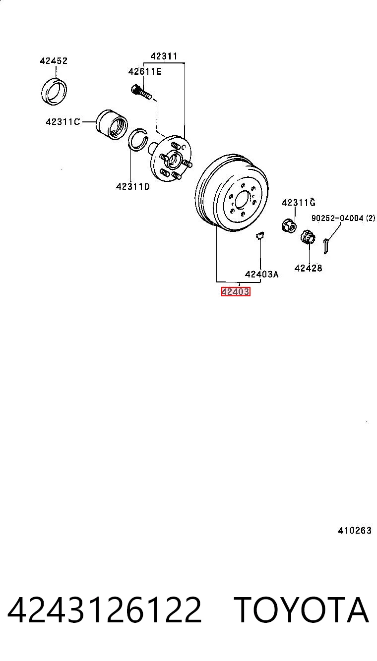 4243126122 Toyota