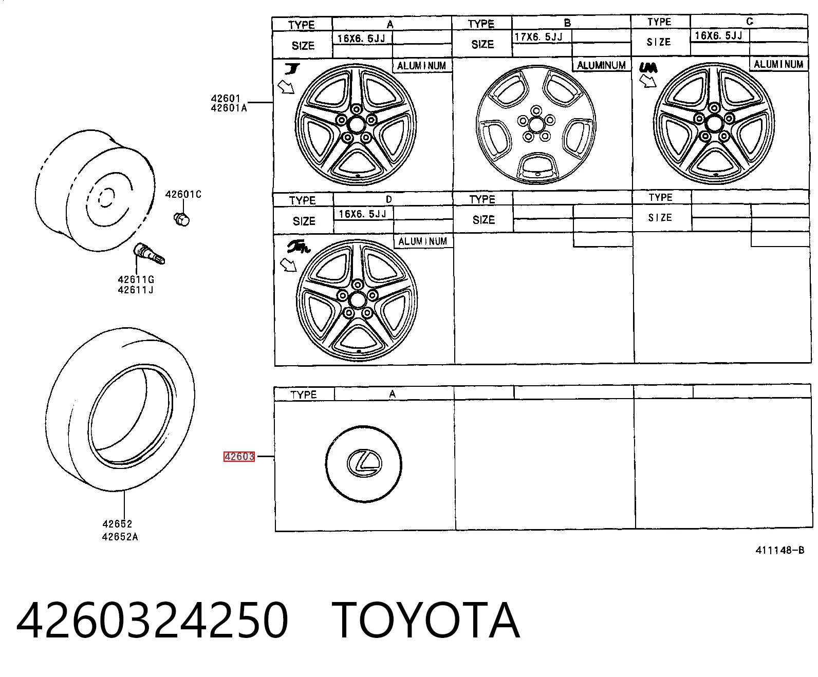 4260324250 Toyota