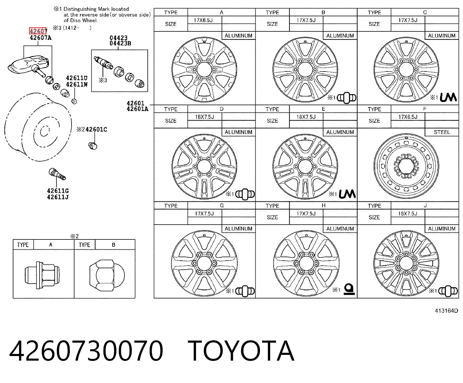 4260730070 Toyota