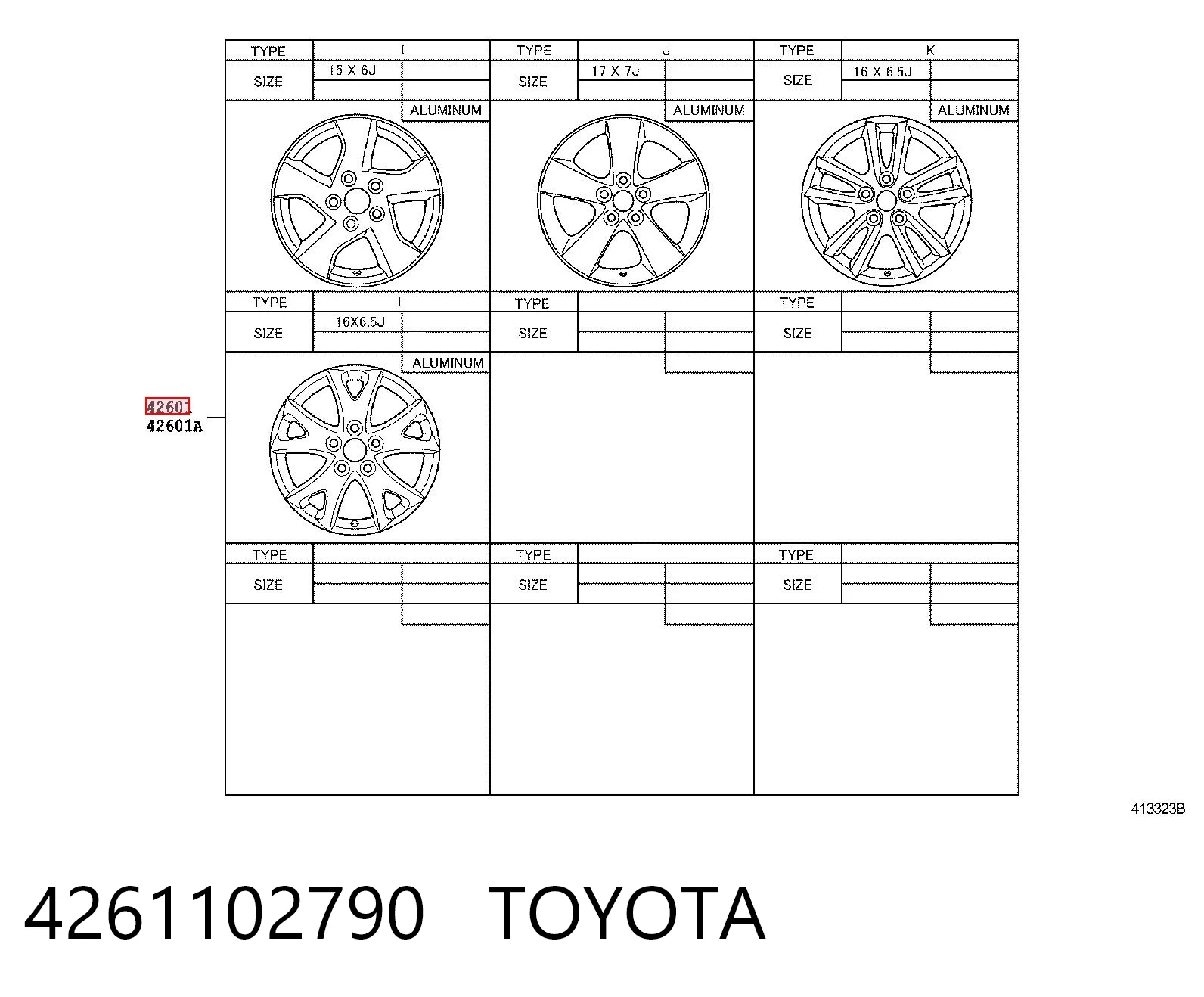 4261102790 Toyota