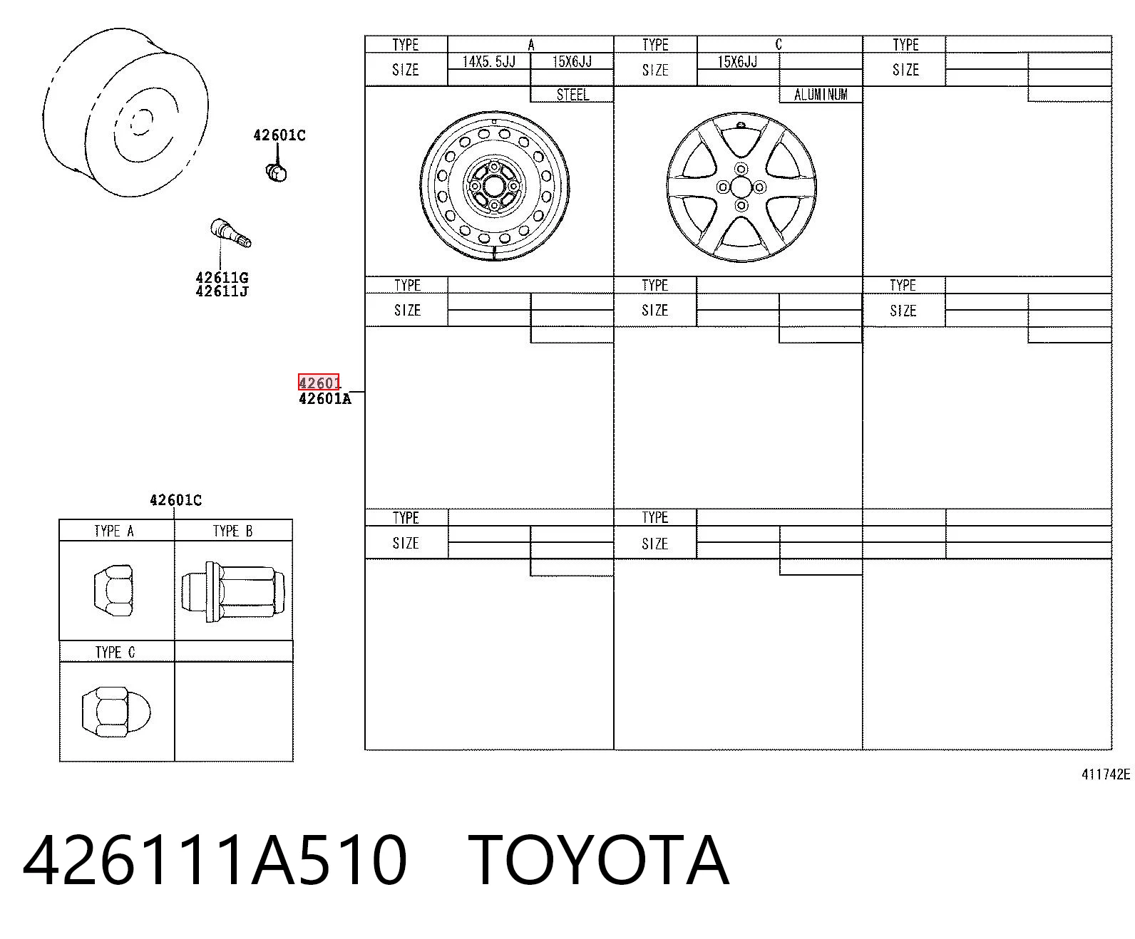 426111A510 Toyota