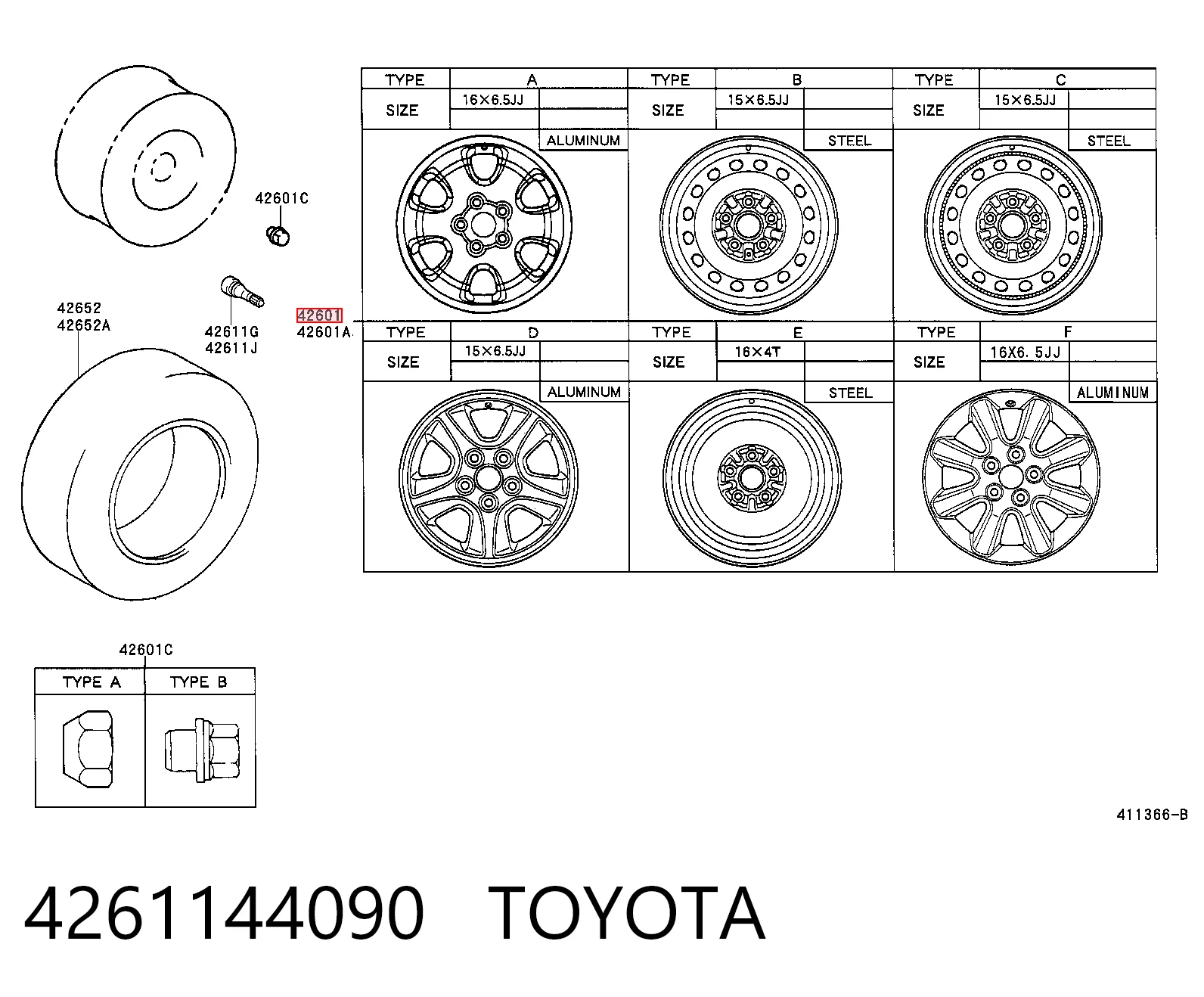 4261144090 Toyota