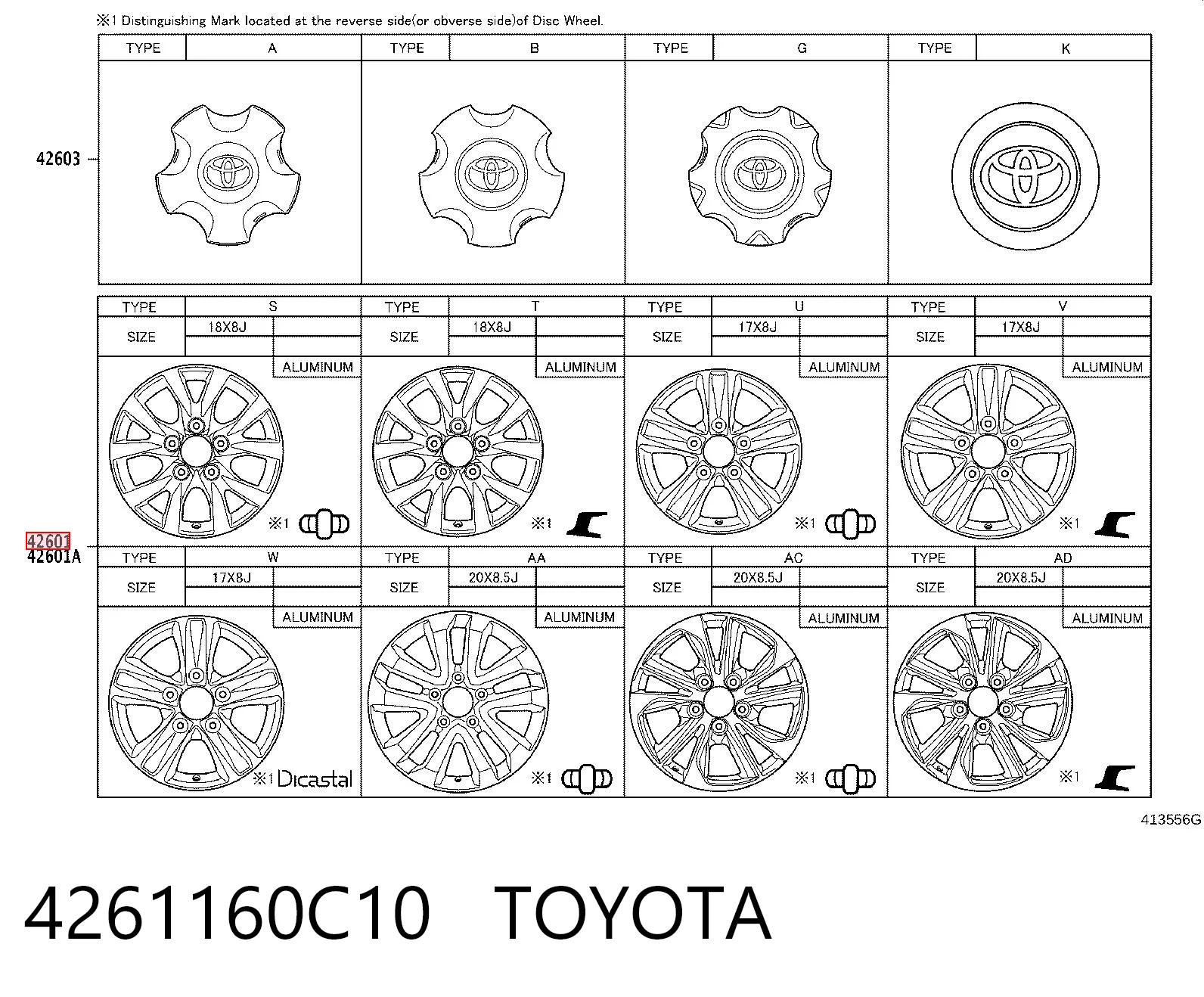 4261160C10 Toyota