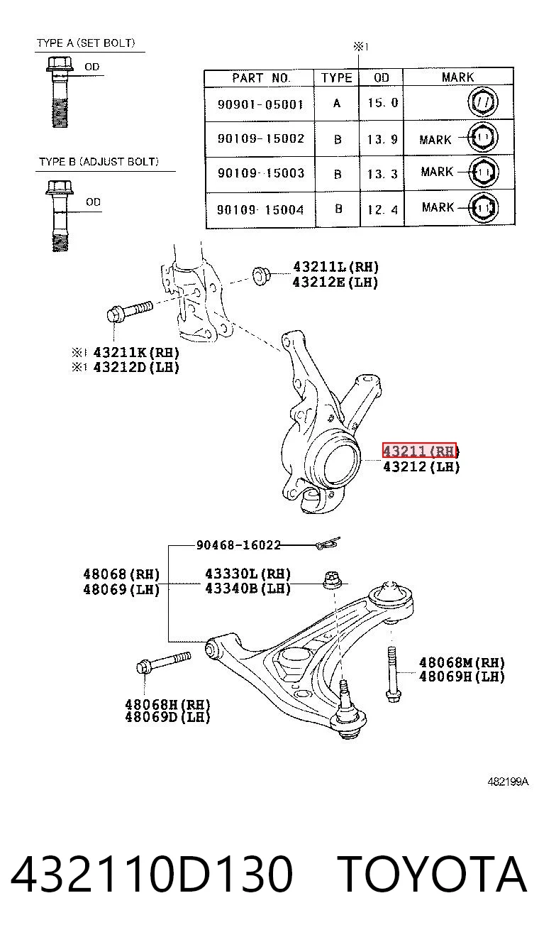432110D130 Toyota