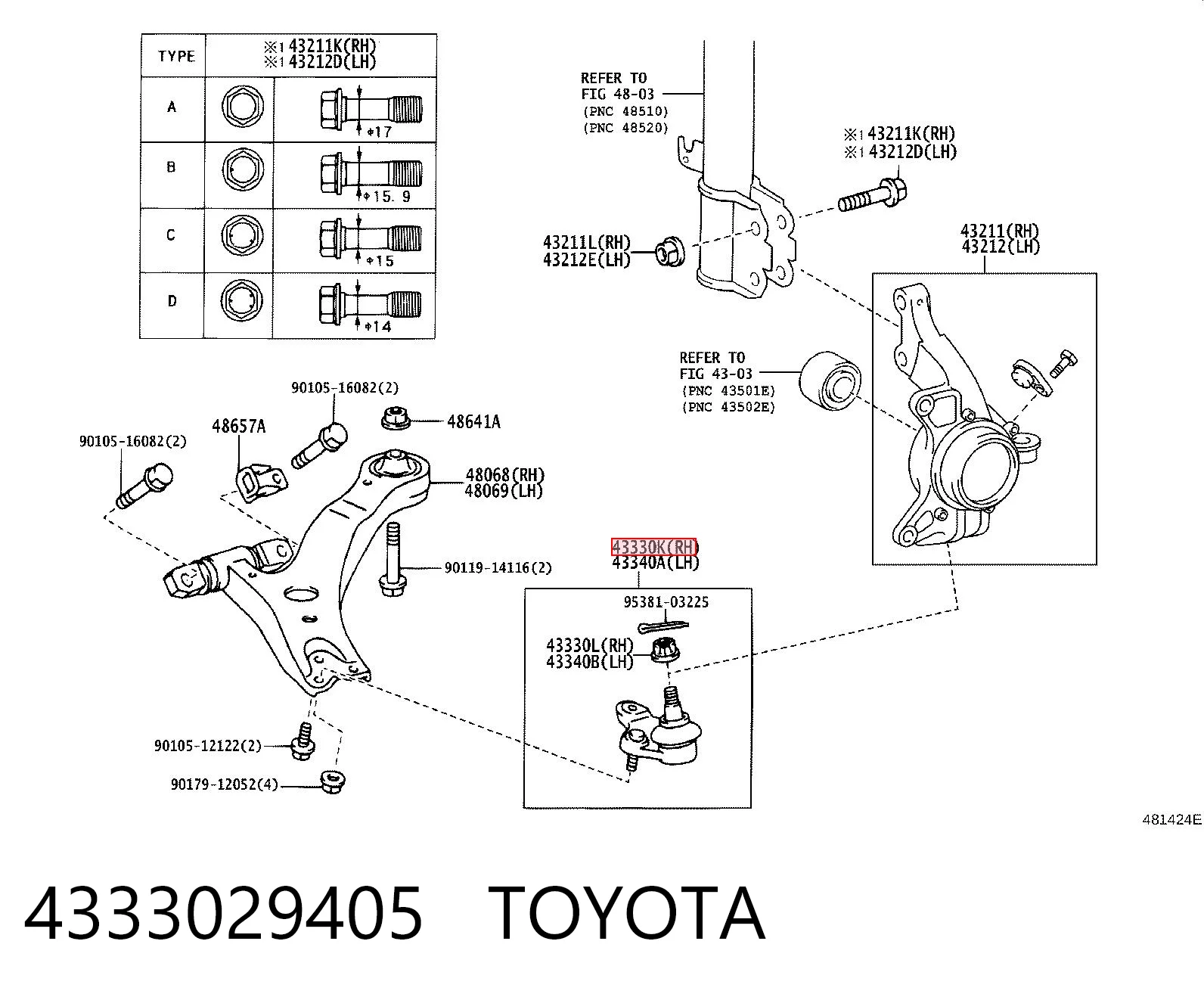 4333029405 Toyota