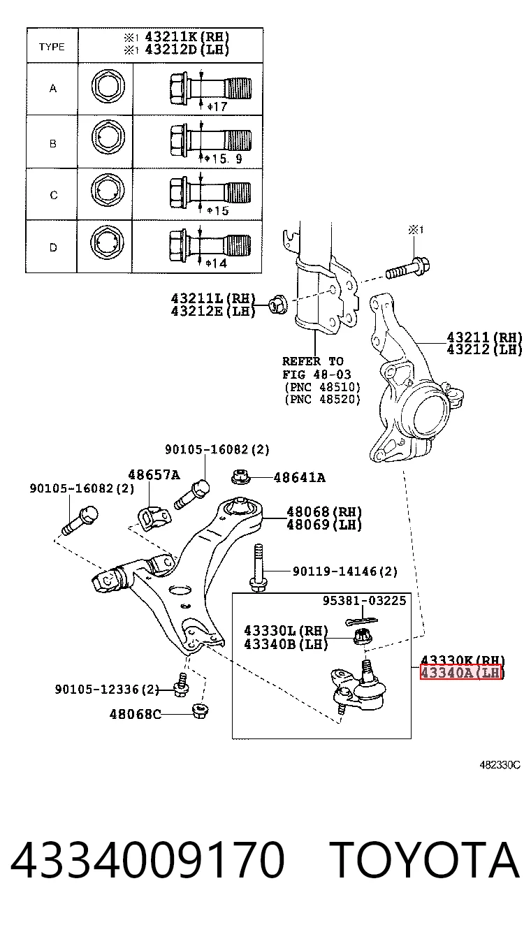 4334009170 Toyota