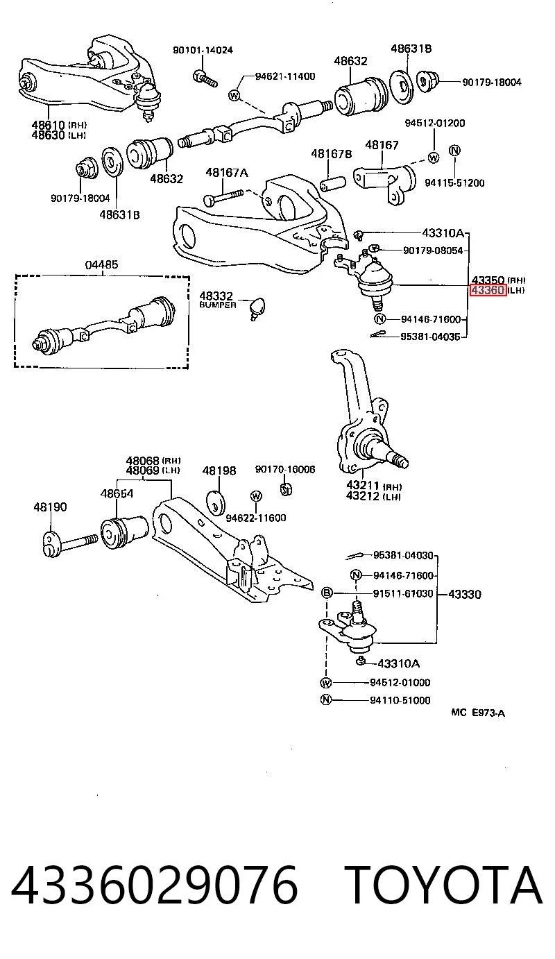 4336029076 Toyota
