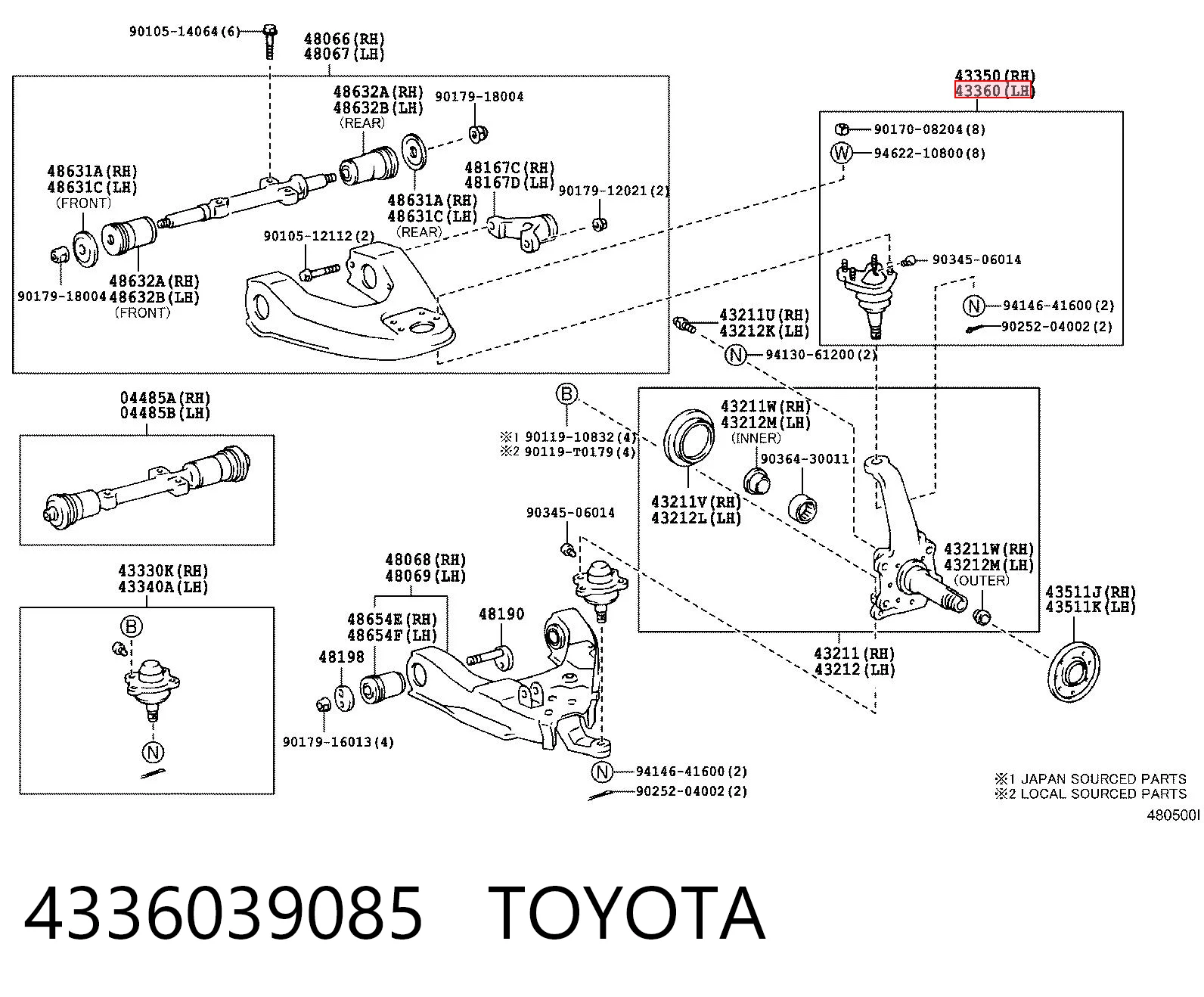 4336039085 Toyota