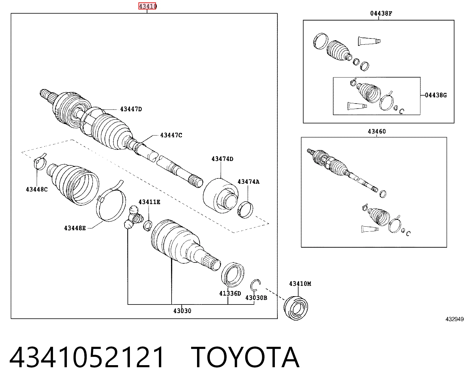 4341052121 Toyota