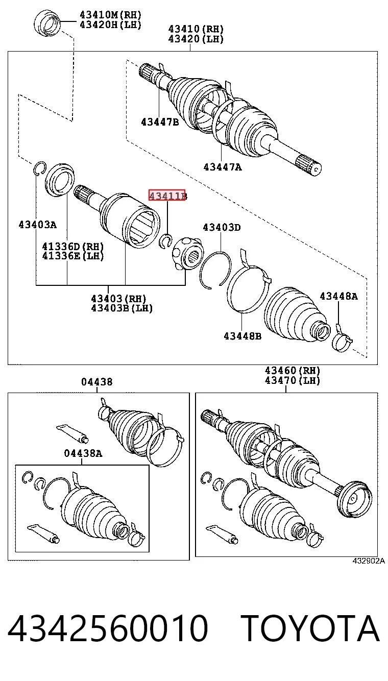4342560010 Toyota