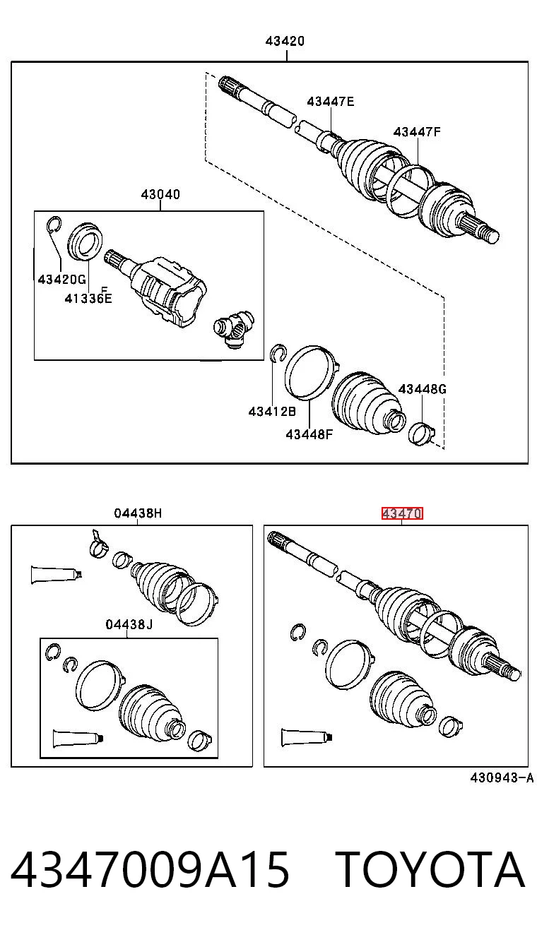 Junta homocinética exterior delantera Toyota Corolla  desde 50,06 €