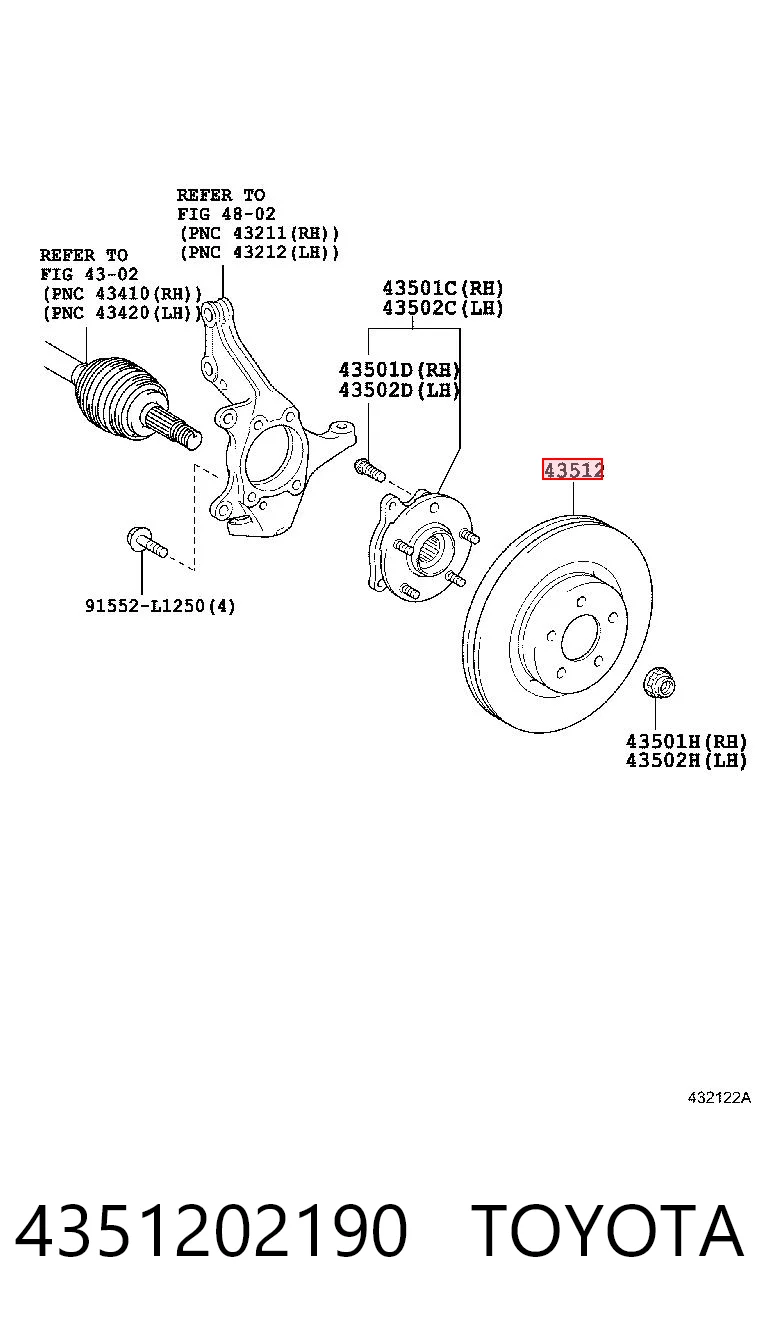 4351202190 Toyota