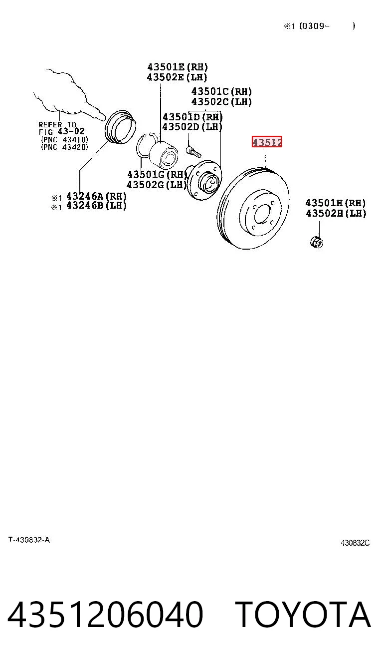 4351206040 Toyota Discos