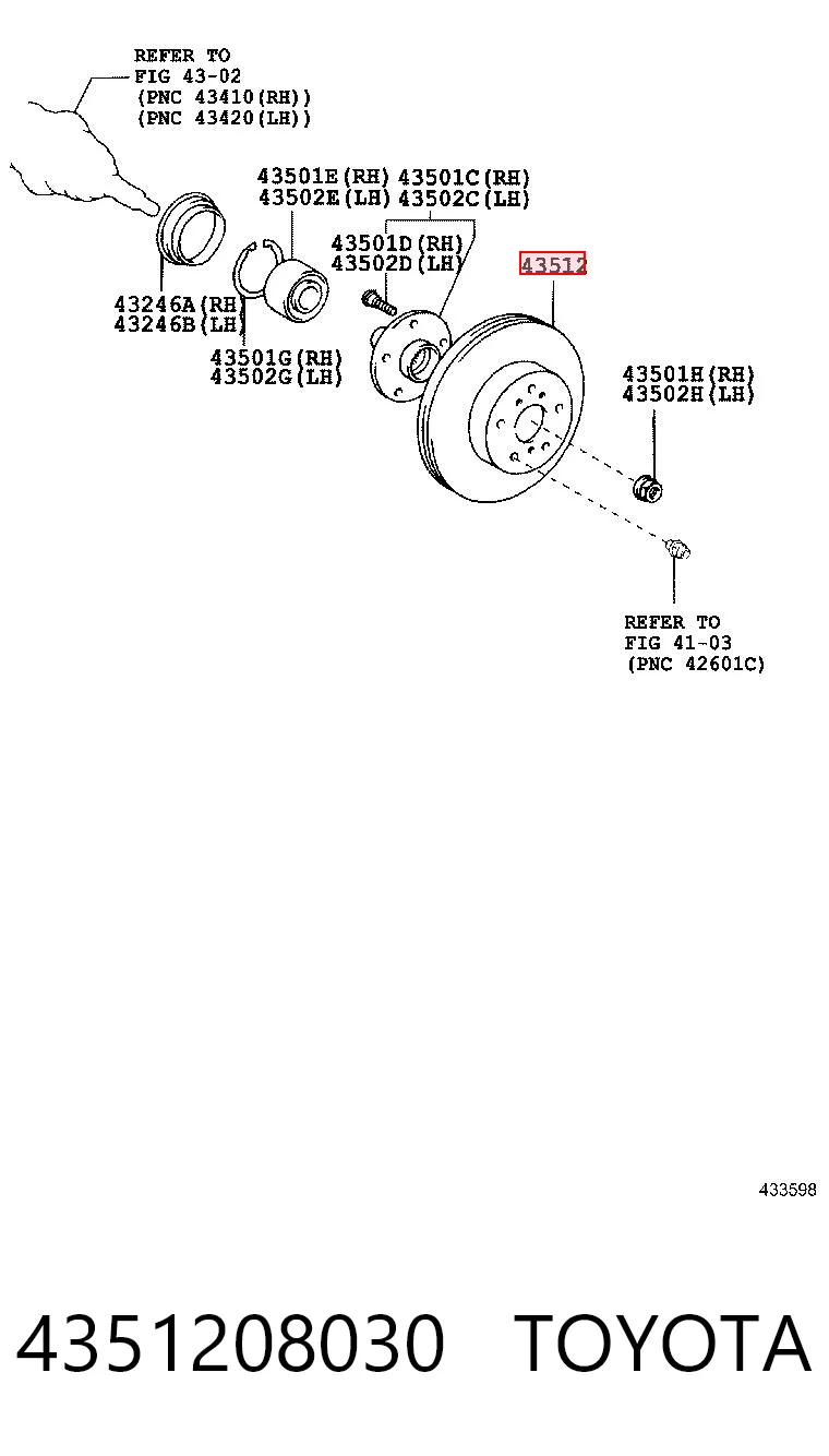 4351208030 Toyota Discos