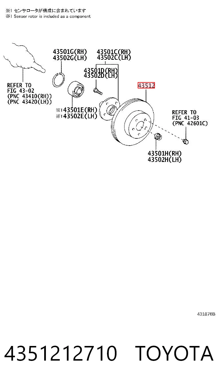 4351212710 Toyota Discos