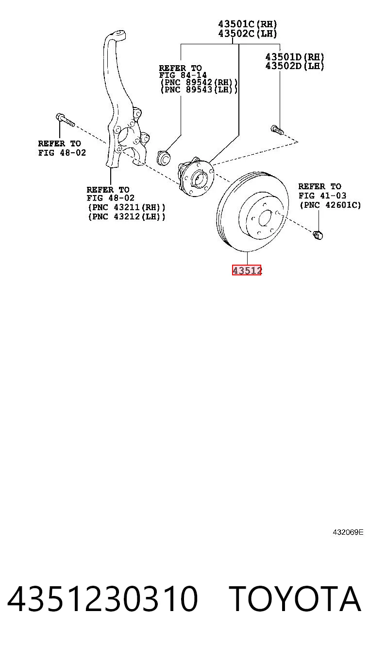 4351230310 Toyota Discos
